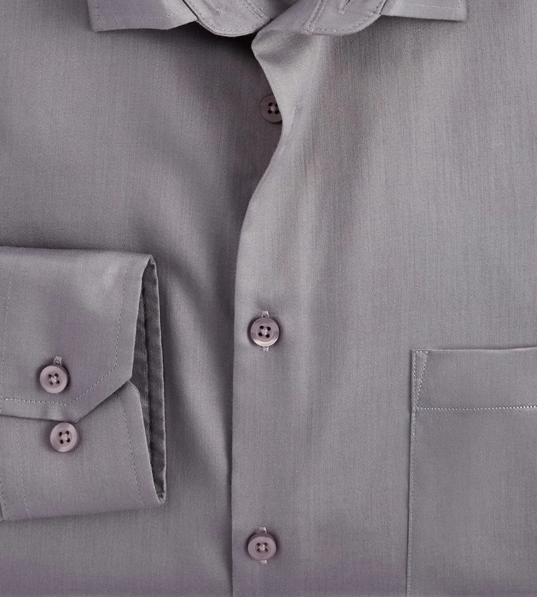 Classic Fit Non-Iron Sateen Dress Shirt - Image 4
