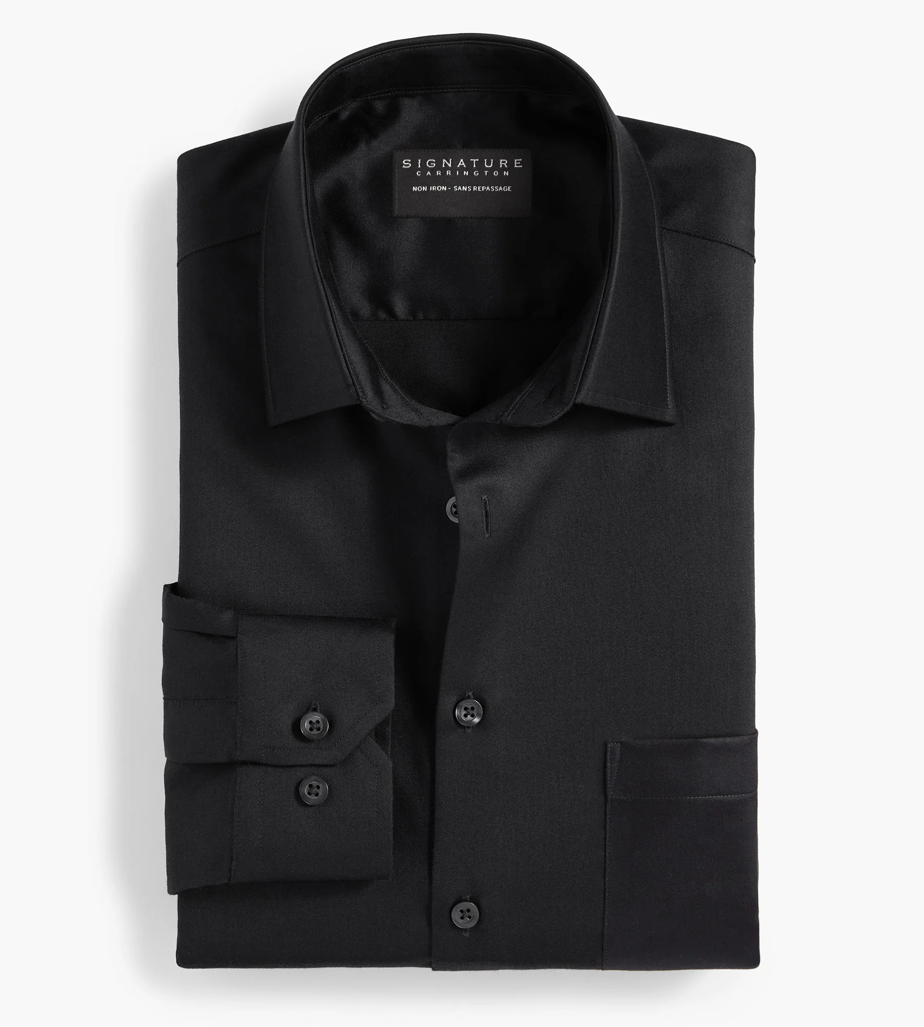 Classic Fit Non-Iron Sateen Dress Shirt - Image 3