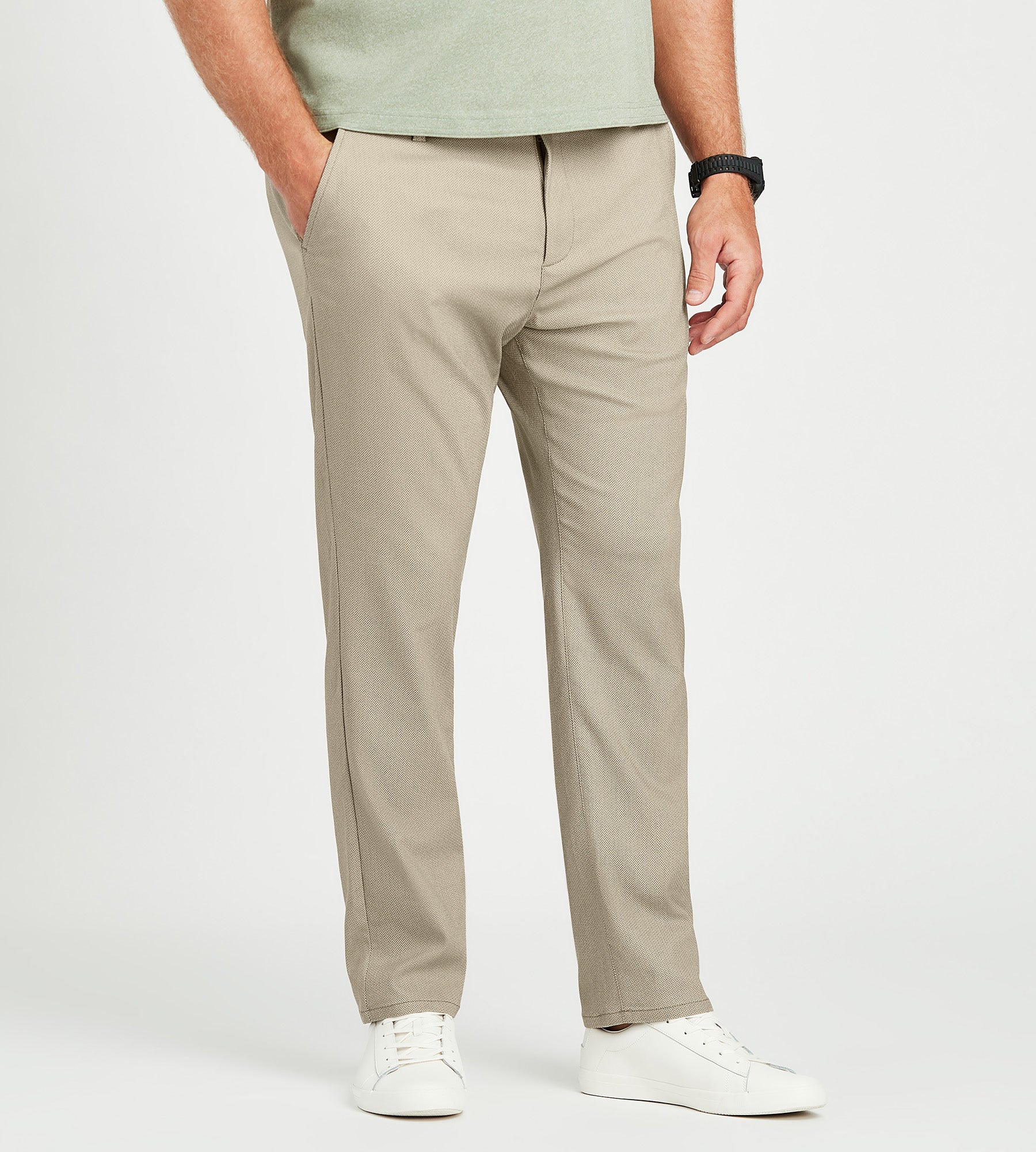 Textured Bungee Flat Front Pant - Image 4