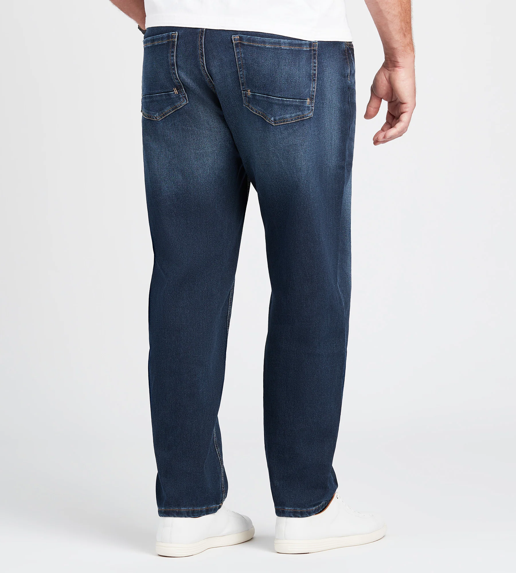 Relaxed Fit Dark Wash Jeans - Image 3