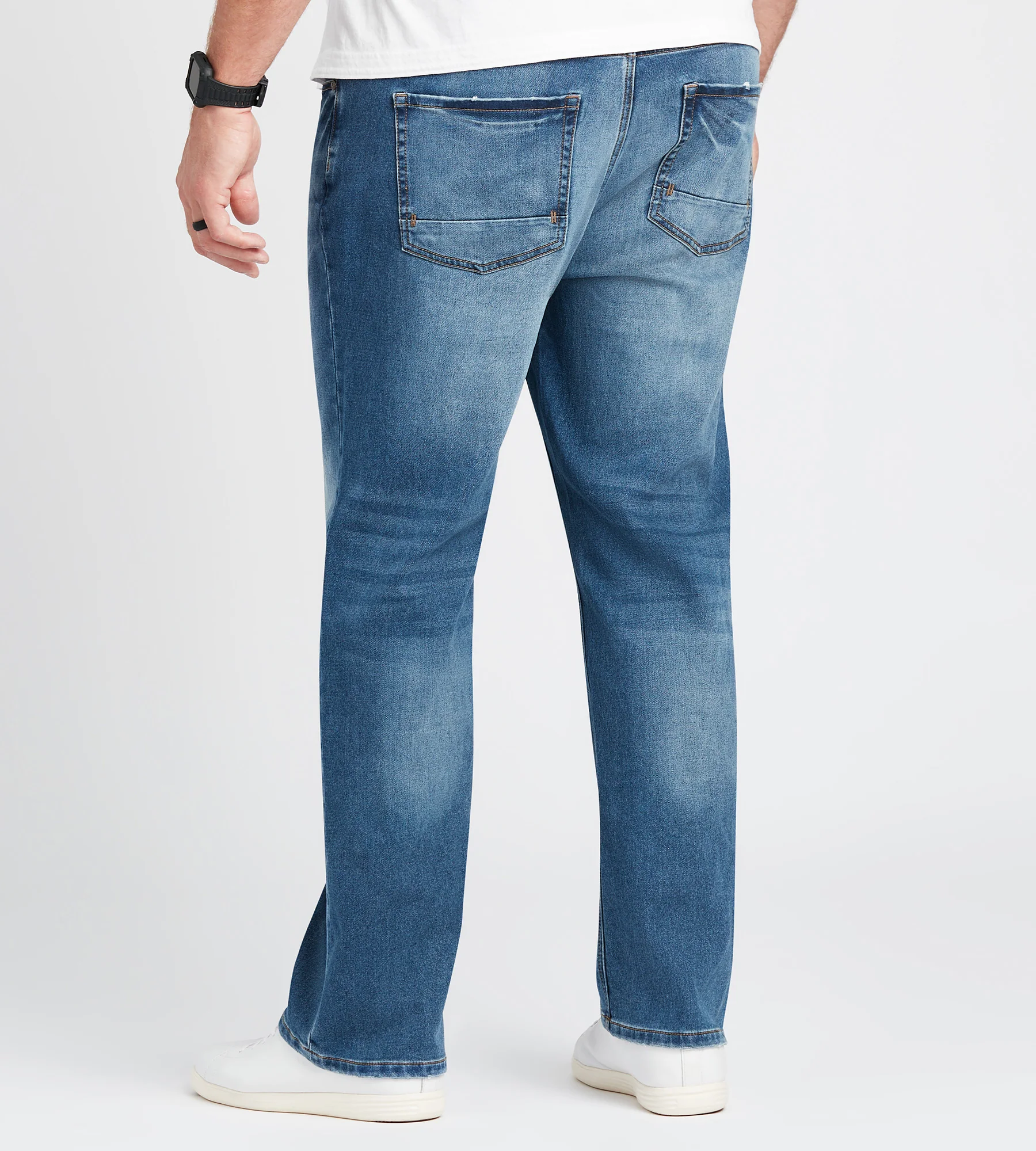 Relaxed Fit Medium Wash Jeans - Image 3