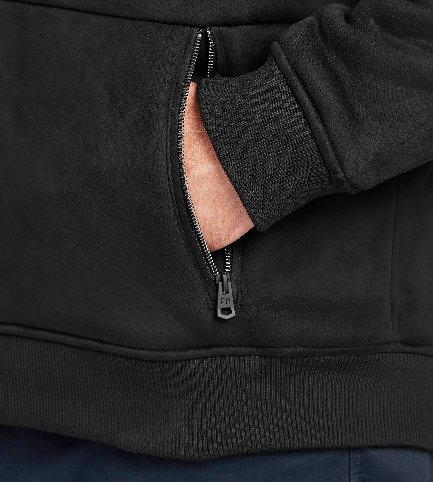 Sherpa Lined Suede Bomber - Image 3